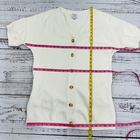 SABO Women’s size Small White Short Sleeve Knit Mini Dress - Picture 10 of 12